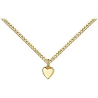 JEVELION Herzanhänger Kleiner Anhänger Herz 585 Gold Herzanhänger - Made in Germany (Goldanhänger, für Damen und Mädchen), Mit Kette vergoldet- Länge wählbar 36 - 70 cm oder ohne Kette.