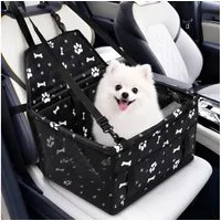 ibettertec Hunde-Autositz Hundesitz Auto – Sicher, Stabil, Für Rückbank & Vordersitz, atmungsaktivem Mesh, mit Sicherheitsgurt, faltbar,40*33*45cm