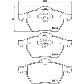 Hella Bremsbel?ge vorne Audi A4 VW Passat 8DB355007-881