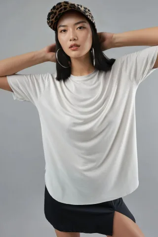 Lockere Passform Crew-Neck T-Shirt
