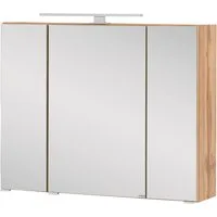 welltime Spiegelschrank Kaunas 80 cm breit, Soft-Close-Funktion