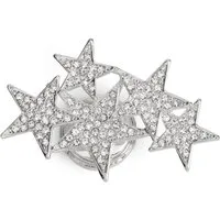 styleBREAKER Brosche Magnet Brosche mit Sternen und Strass (1-tlg)