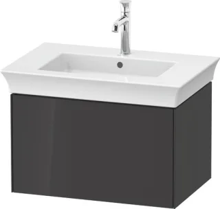 Duravit White Tulip Waschtischunterbau wandhängend Graphit Hochglanz 684x458x410 mm - WT42410H1H1001 WT42410H1H10010