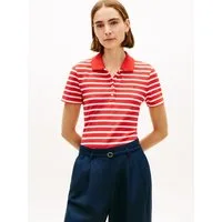 Tommy Hilfiger Poloshirt 1985 Slim Fit Pique Premium mit Logostickerei, Seitenschlitze