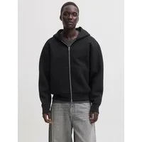 Jack & Jones Kapuzensweatjacke JCOLEGACY SWEAT SCUBA ZIP HOOD NOOS Materialmix, locker geschnitten