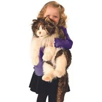 Folkmanis Handpuppen Handpuppe Folkmanis Katze wuschelig