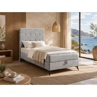 Best for Home Boxspringbett K15 Single SLIM mit Bettkasten & Bonellfederkern, Topper H3 (Boxspringbett Set, 1-St., 70x200 80x200 90x200 100x200 cm), mit oder ohne Topper, Flexible Liefermöglichkeiten, Handwerksqualität