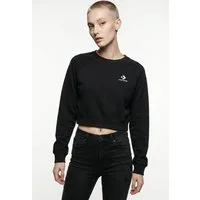 Converse Sweatshirt STAR CHEVRON CROPPED CREW mit Rundhalsausschnitt, aus Baumwolle und Polyester, Cropped-Schnitt