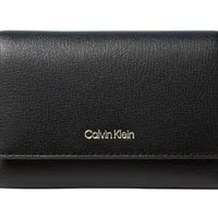 Calvin Klein Geldbörse FOIL LOGO TRIFOLD W/ ZIP POCKET, Damen Geldbeutel, Portemonnaie in schlichter Optik