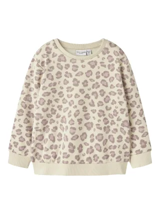 NAME IT - NMFDAVINA LS SWEAT FLEECE BRU NOOS Summer Sand - Gr. - 98