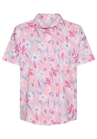LASCANA - Vivance Dreams VD Classic Shirt rose aop - Gr. - 34