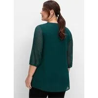 Sheego Klassische Bluse Tunika 3/4-Arm