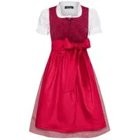 Ramona Lippert Dirndl Kinderdirndl Zoe – Festliches Samt-Dirndl rot für Mädchen