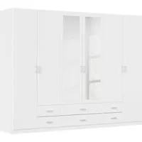rauch Kleiderschrank Schrank Garderobe Ankleide GAMMA Breiten 181/271 cm (in 3 Ausstattungen BASIC/CLASSIC/PREMIUM (inkl. SOFT-CLOSE-Funktion) verschiedene Griff-Varianten, mit Spiegel TOPSELLER MADE IN GERMANY