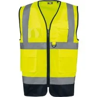 WK. Designed To Work Warnweste Recycelte HI-VIS SICHERHEITSWESTE mit Reißverschluss