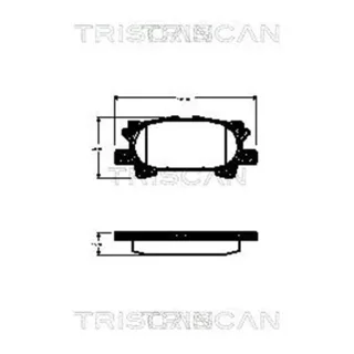 Triscan Bremsbel?ge hinten Lexus Rx Toyota Highlander 3,3