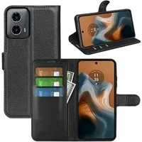 betterfon Handyhülle Handytasche für Motorola Moto G34 Klapphülle Schwarz, 3 Kartenfächer, Magnetverschluss & Standfunktion im Lederlook