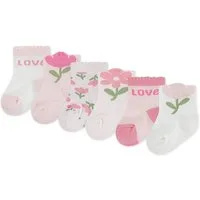 HUGGIES babywear Socken HGHG 6PK SOCK (Packung, 6-Paar) mit Stickereien
