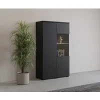 OTTO home Vitrine Modo, Breite 80 cm, moderner griffloser Vitrineschrank Vitrine mit viel Stauraum, Einlegeböden verstellbar, Glastür