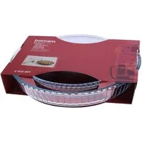 Pasabahce Auflaufform Pasabahce 159022 Borcam Auflaufform Glas Backform Auflauf 2 Tlg. Runde