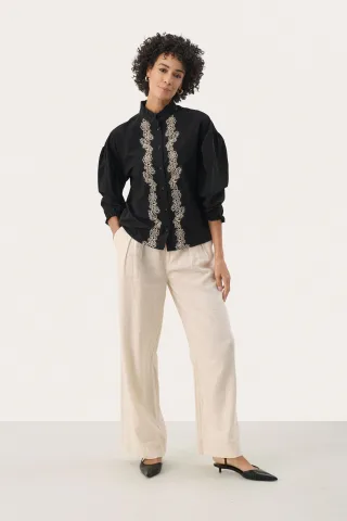 Langarm - Hemd Relaxed fit Blac