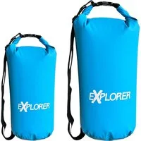 EXPLORER Aufbewahrungstasche Packsack Rollsack 10 L / 20 L wasserdicht, mit Schultergurt (Packung), Rolltop Tasche für Sup Camping Kajak Wandern Angeln Bootfahren Rafting