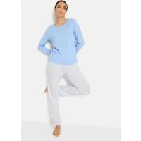 LSCN by LASCANA Schlafanzug (2 tlg) mit Front- und Back-Print