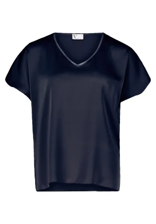 V by Vera Mont - Satin-Bluse Night Sky - Gr. - 34