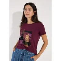 MORE&MORE Kurzarmshirt softes Kurzarmshirt, Frontprint