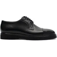 Celal Gültekin Cap-Toe Plateau Profilsohle Schnürschuh Herren Schnürschuh Glattleder, Cap-Toe, Plateau-Profilsohle, Schwarz, 46