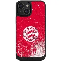 NIVOCASE Handyhülle FC Bayern München Offizielles Lizenzprodukt FCB Splatter Rot - FCB, Apple iPhone 13 Mini Handyhülle Hülle NIVOpure Case Schwarz