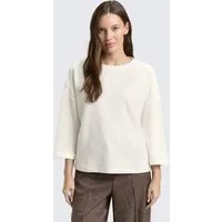 TOM TAILOR 3/4-Arm-Shirt T-Shirt (im Einserpack) Langarmshirt mit Knopf-Details