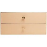 EXACOMPTA Schubladenbox Schubladenbox 2 Schubladen 17x355x27 cm A4 Maxi Beige 30602E, Bodenpresentation Display