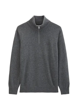 Marc OPolo Casual - Strick-Troyer regular Graphic Grey Melange - Gr. - M