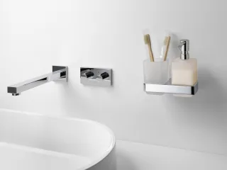 emco loft Glashalter/Seifenspender Glasteile satiniert, Kunststoffpumpe, chrom, 053100100 053100100