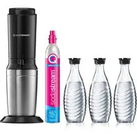 SodaStream Wassersprudler CRYSTAL 3.0 - Wassersprudler Vorteilspack - schwarz