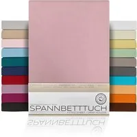 Beautex Spannbettlaken Spannbetttuch Bettlaken aus gekämmter Baumwolle Premium Jersey 160g/m², Jersey, Gummizug: rundum, (1 Stück)