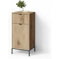 Livinity® Midischrank ATERNO, Viking Oak, 40 x 87 cm mit Tür und Schublade (1-St)