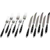 GRÄWE Besteck-Set Gräwe Steak- Pizzabesteck 12-teilig, schwarz
