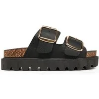 DeeZee Deezee Damen-Flip-Flops Schwarze W24Q11802 Badepantolette
