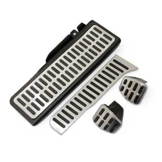 Sport Pedale + Fußstütze (Hand- Schaltung) in Schwarz / Silber für VW Jetta III IV Scirocco III Tiguan 5N