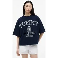 Tommy Hilfiger Kurzarmshirt VARSITY CREST RLX SS T-SHIRT Baumwolle, relaxed fit, Logoprint