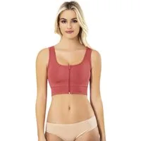 fashionshowcase Bustier Damen Sport-Top mit Frontreißverschluss & herausnehmbaren Pads Reißverschluss vorne, elastisches Unterbrustband