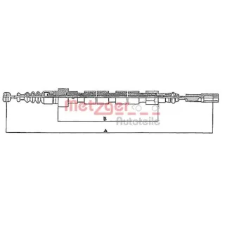 Metzger Handbremsseil hinten VW Passat B2