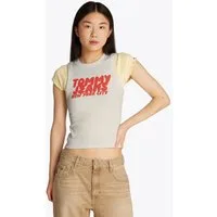 Tommy Jeans Tanktop TJW SLIM SH TJ BUBBLE TANK mit Logodruck
