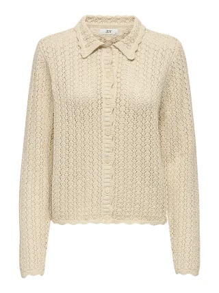 JDY - JDYCAMIL L/S COLLAR CARDIGAN KNT Birch - Gr. - XS