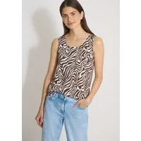 CECIL Shirttop Sommertop, Baumwolle, mit Smokdetail