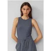 QS Muskelshirt T-Shirt Ripptop mit seitlicher Raffung, QS x Vanessa Mai
