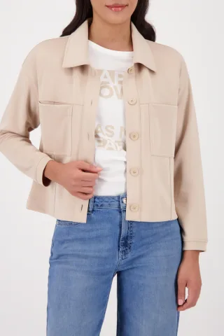 monari - Sweatjacke mit großen Taschen sand - Gr. - 46