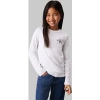 Calvin Klein Jeans Langarmshirt Chest Monologo Ls T-Shirt für Kinder bis 16 Jahre und mit Logoschriftzug